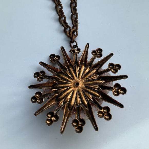 VTG Copper Lilac Purple Lucite Starburst Pendant - Picture 4 of 5